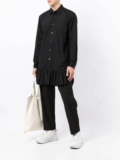 Comme des Garçons Homme Plus flared-hem button-up shirt outlook