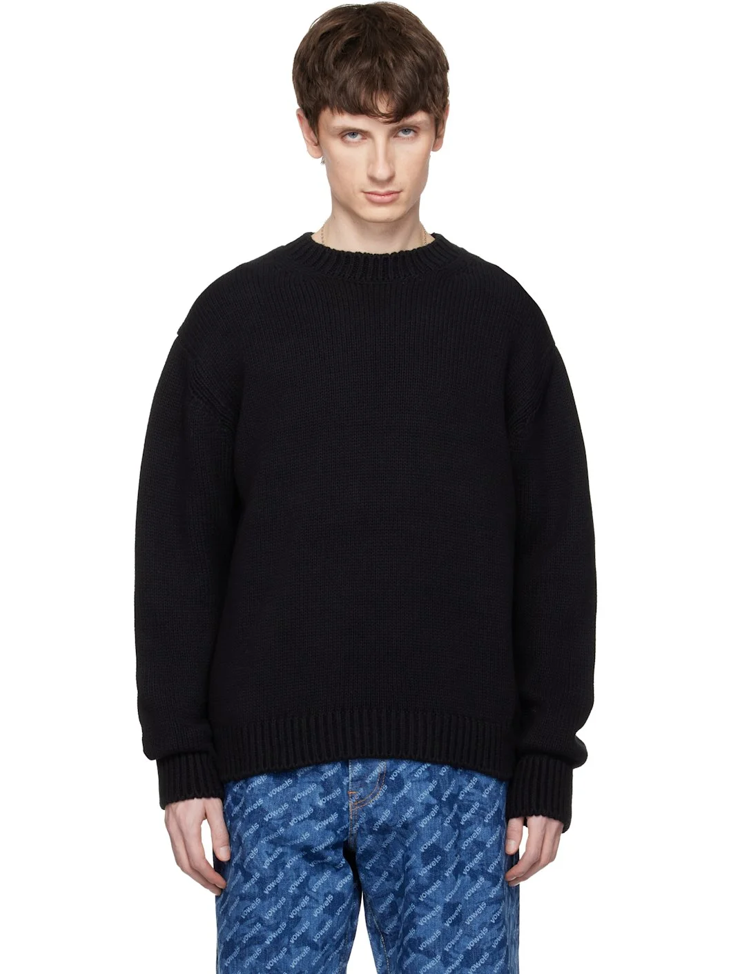 Black Knit Crewneck - 1