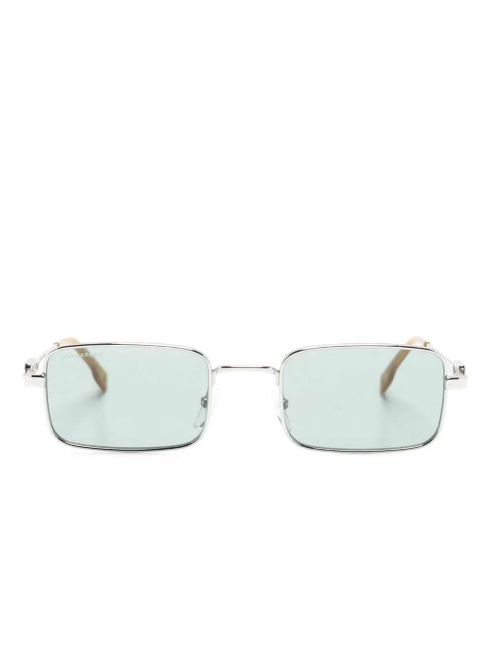 logo-engraved rectangle-frame sunglasses - 1