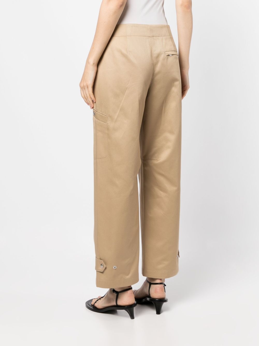 straight-leg cotton trousers - 4