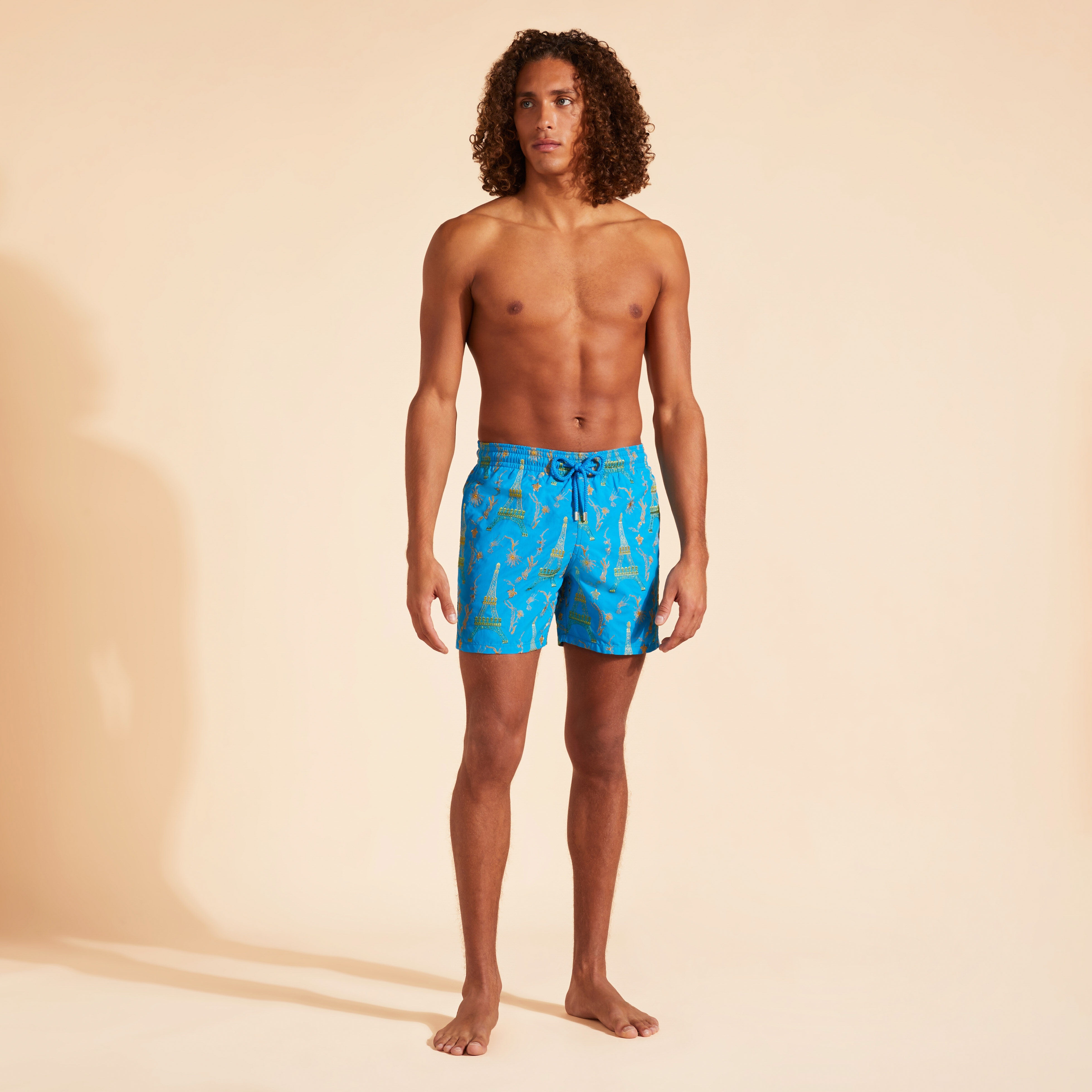 Men Swim Trunks Embroidered Poulpe Eiffel - Limited Edition - 3