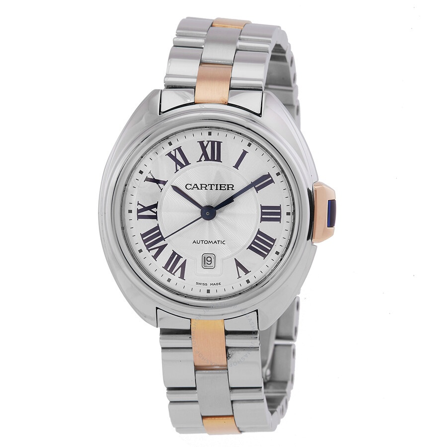 Pre-owned Cartier Cle de Cartier Automatic Silver Dial Ladies Watch W2CL0004 - 1