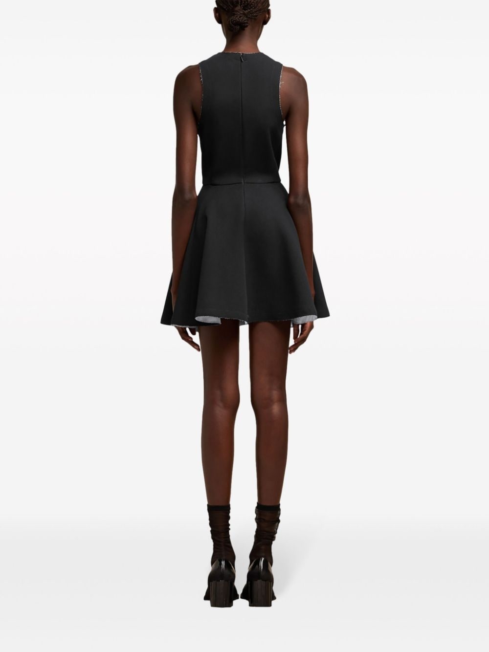 sleeveless virgin-wool minidress - 4