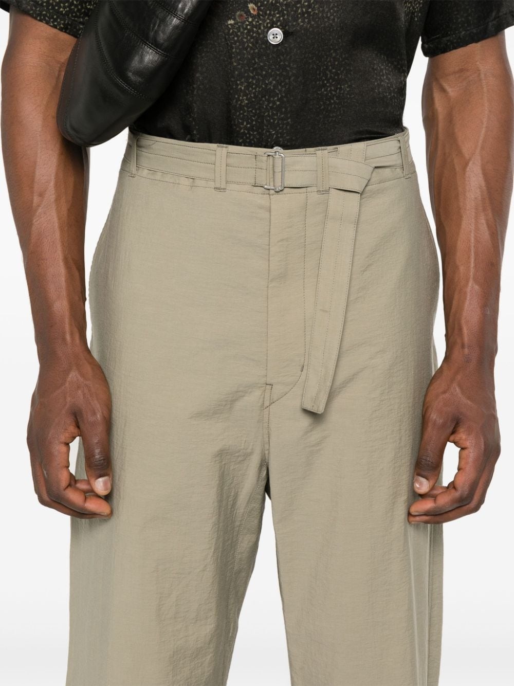 belted tapered trousers - 5