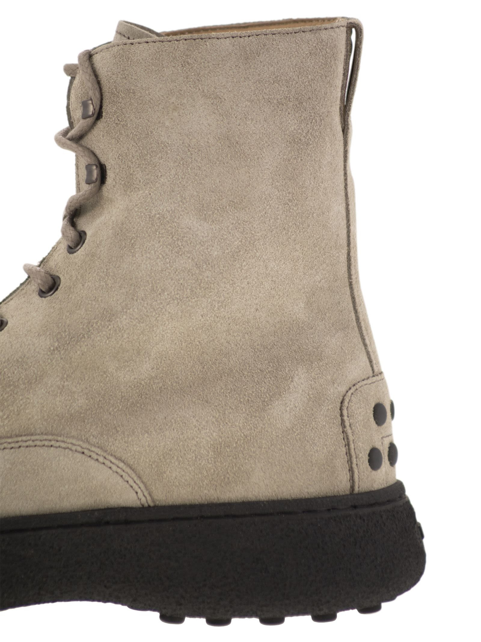 Tod's Men Suede Lace-Up Boot - 7