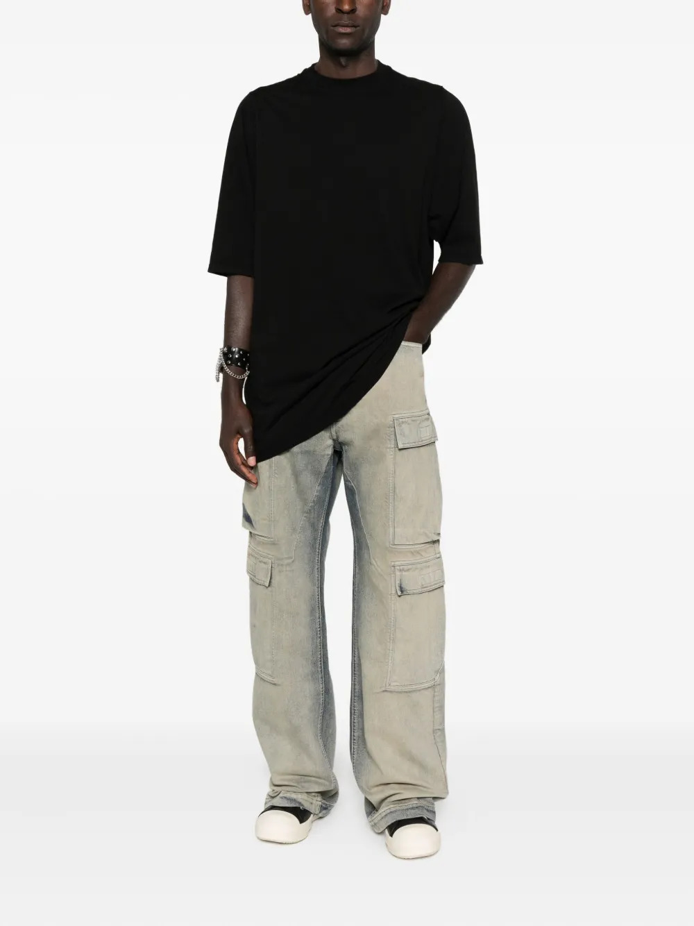 RICK OWENS DRKSHDW - Men Denim Double Cargo Jeans Pants - 2