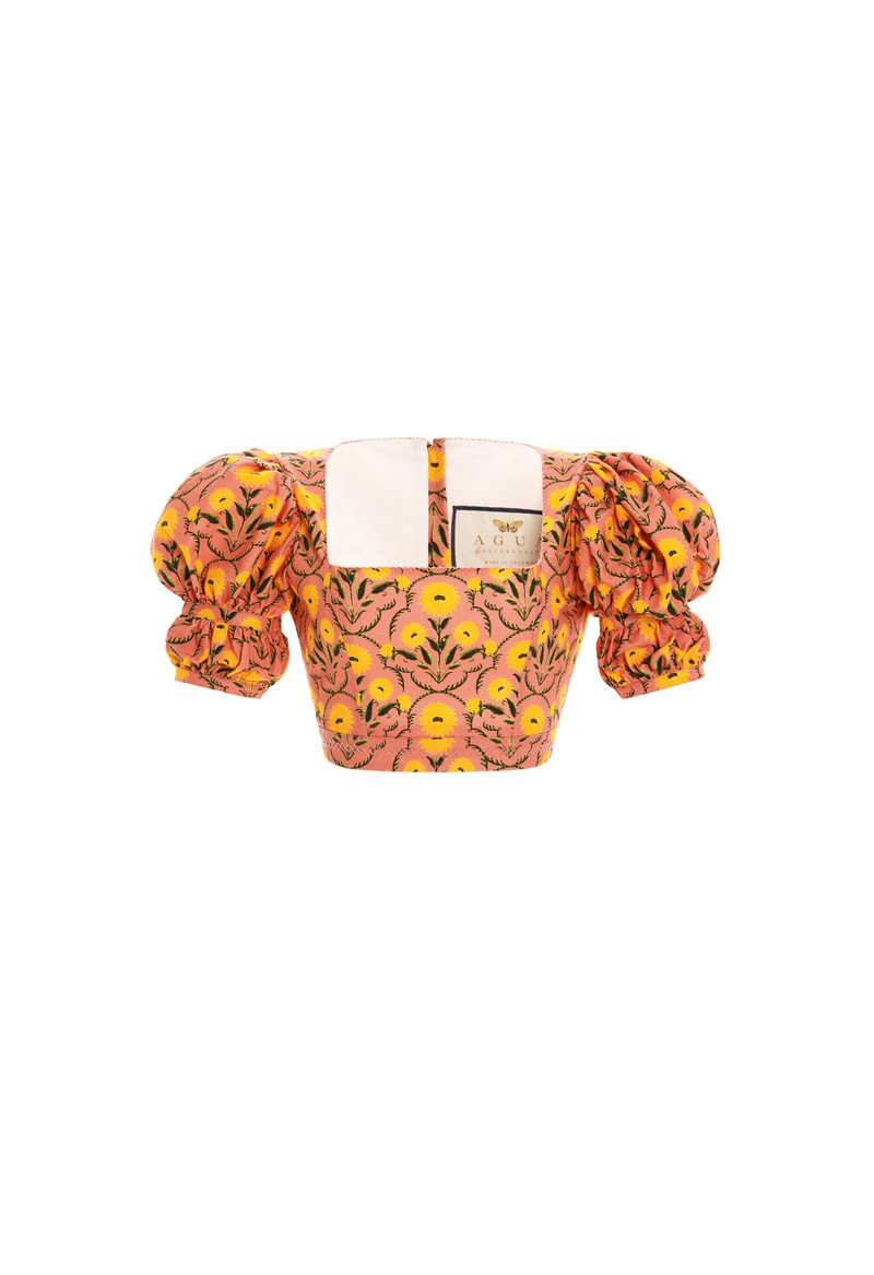 Bambu Mimosa Pink Cropped Top 1