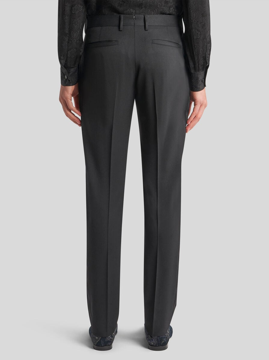 SLIM-FIT TROUSERS WITH SILK DETAILS - 5
