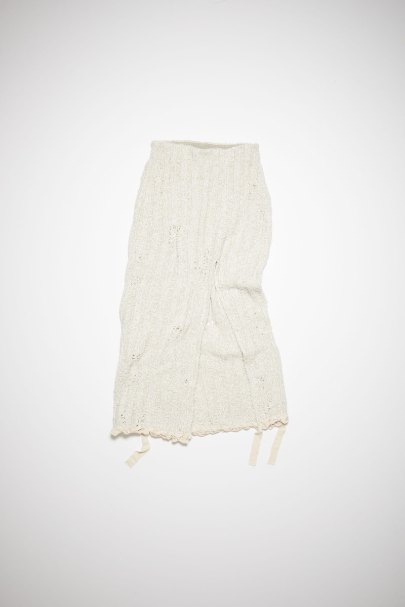 Slit maxi skirt - Ecru/white 6