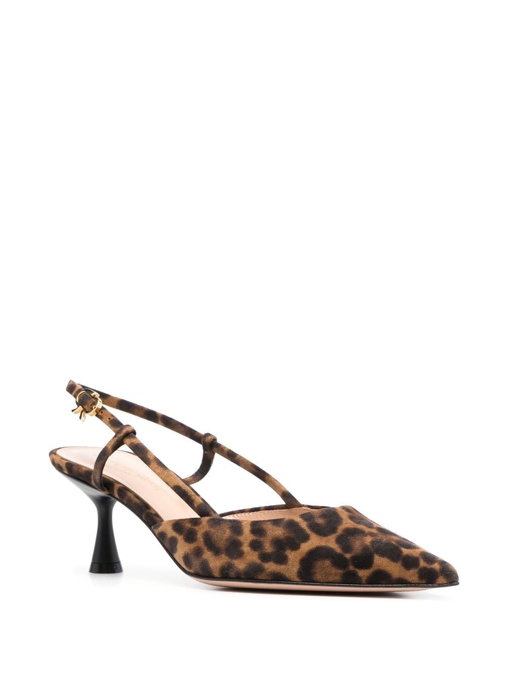 Ribbon leopard-print slingback pumps - 2