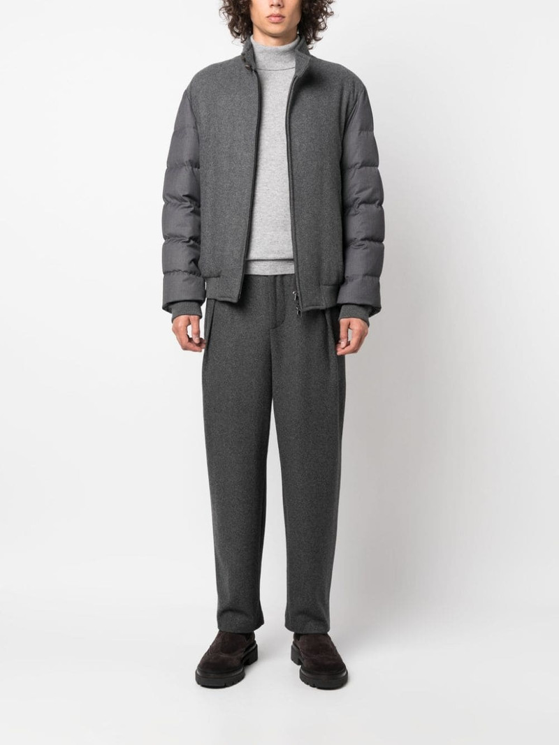 CORNELIANI high-neck feather-down padded-jacket outlook