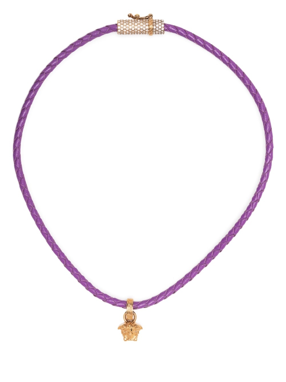 Medusa pendant leather necklace - 1