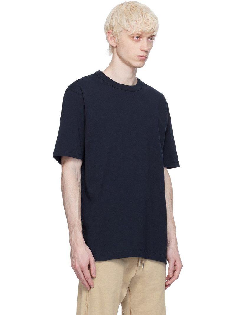 Navy Dropped Shoulders T-Shirt 2