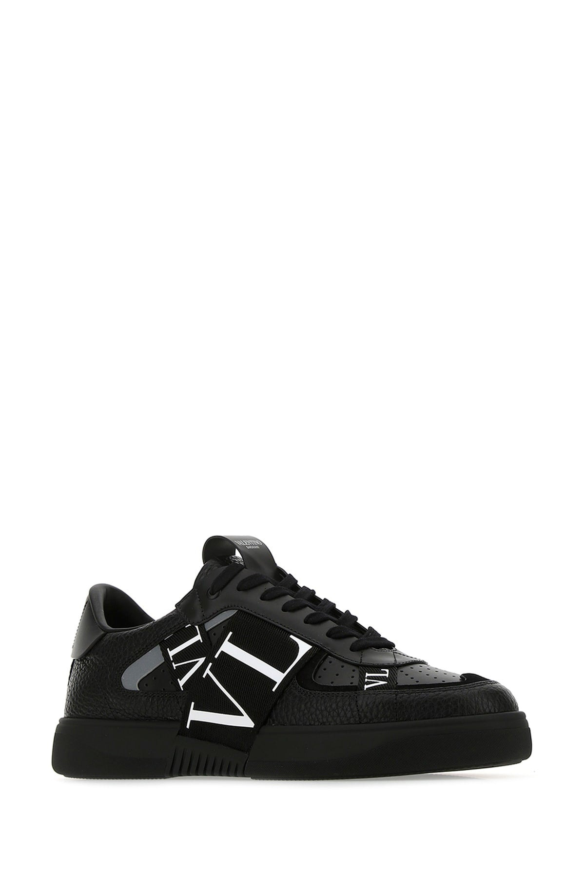 Black leather VL7N sneakers - 2