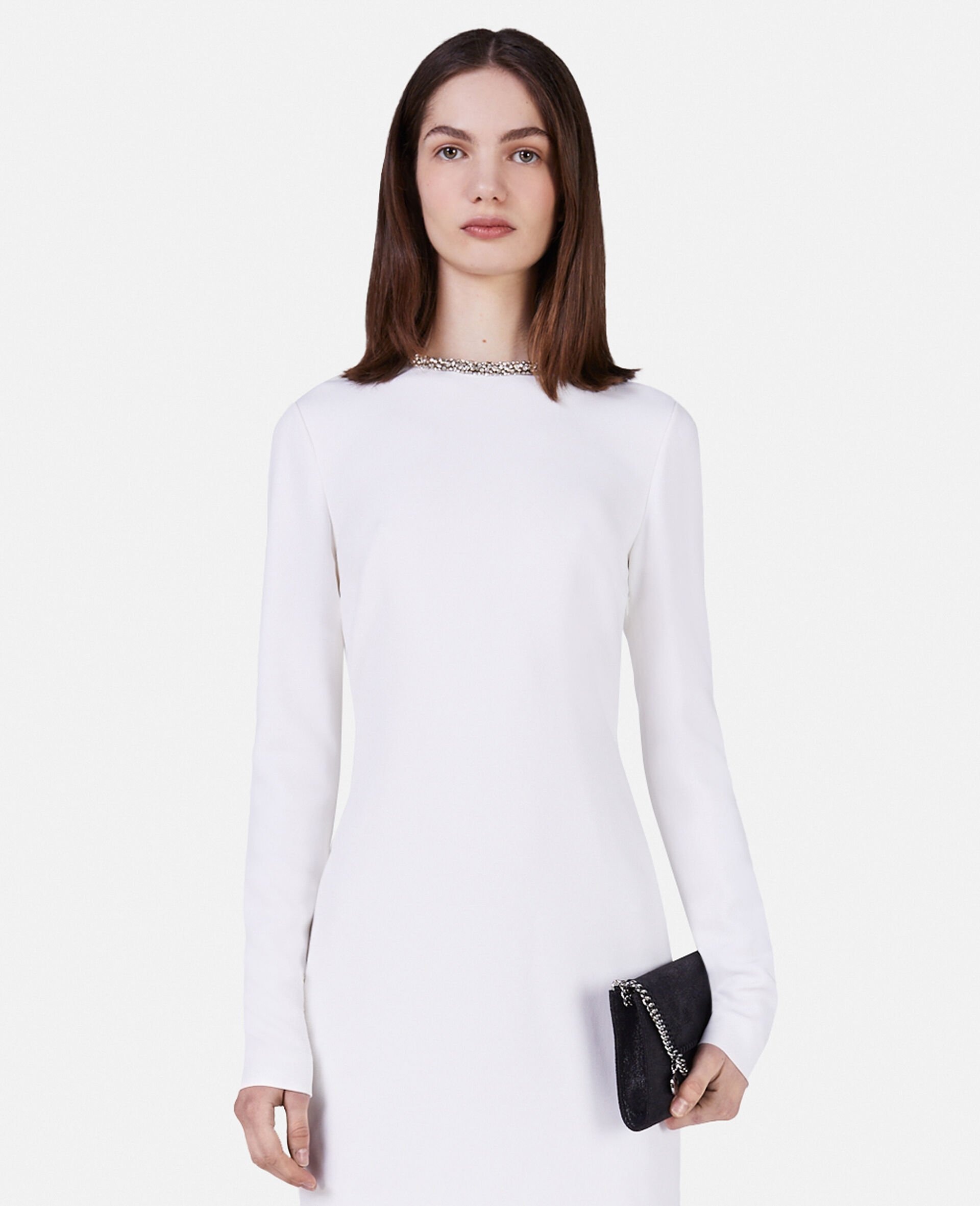 Crystal Collar Cocktail Mini Dress - 4