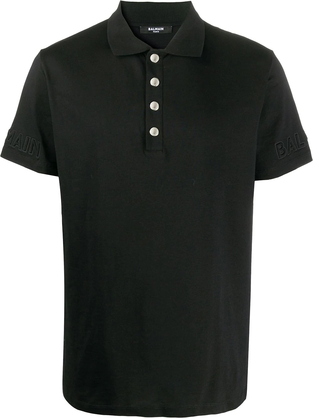 raised logo polo shirt - 1