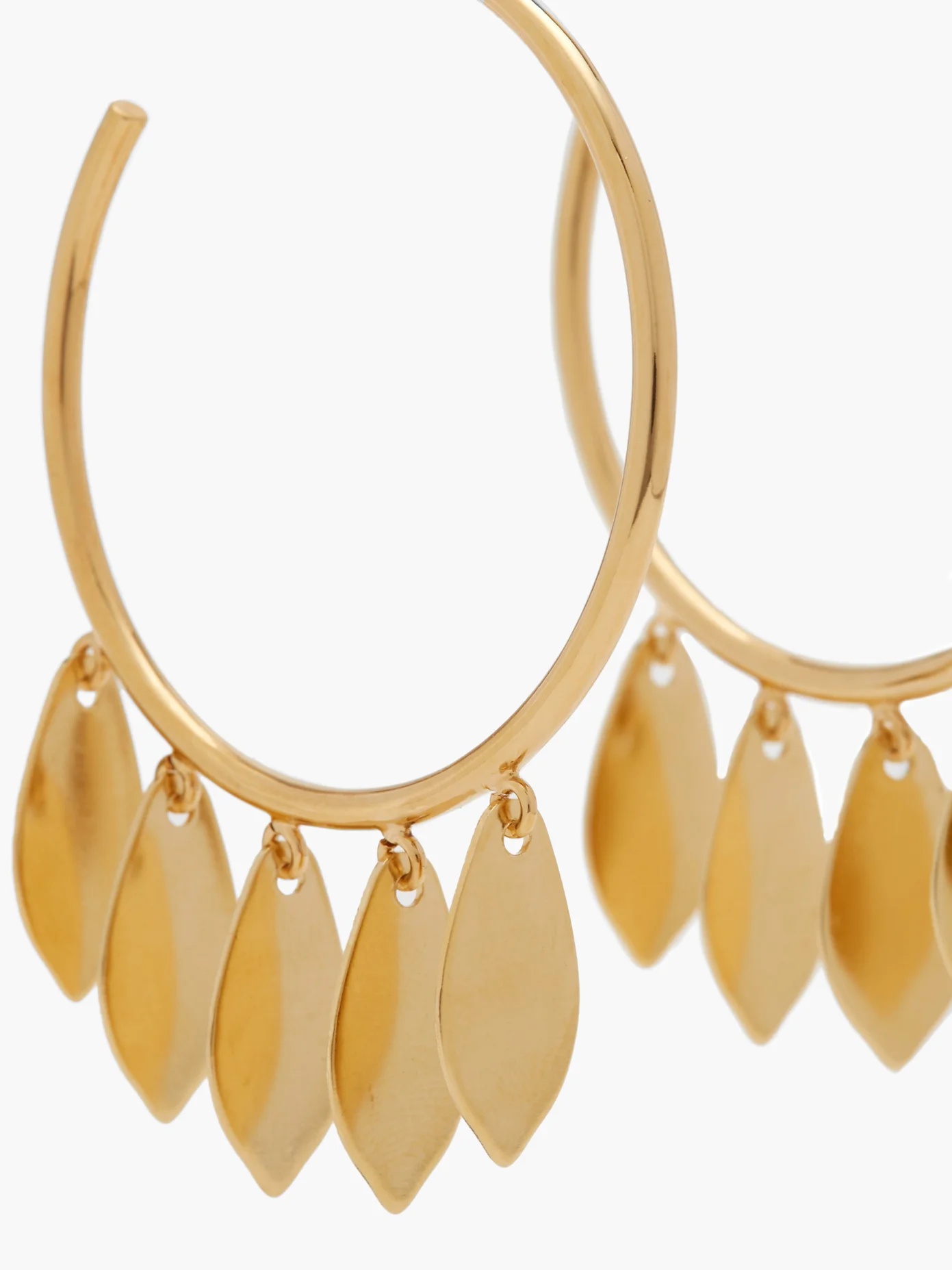 Fringed hoop earrings - 4