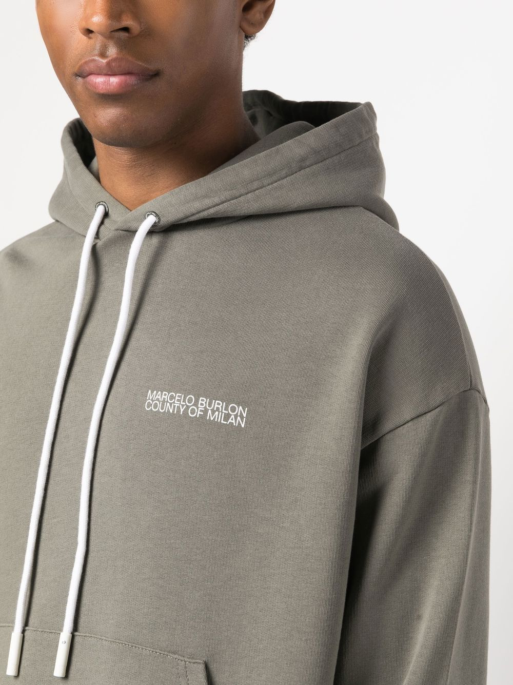 Tempera cross-print pullover hoodie - 5