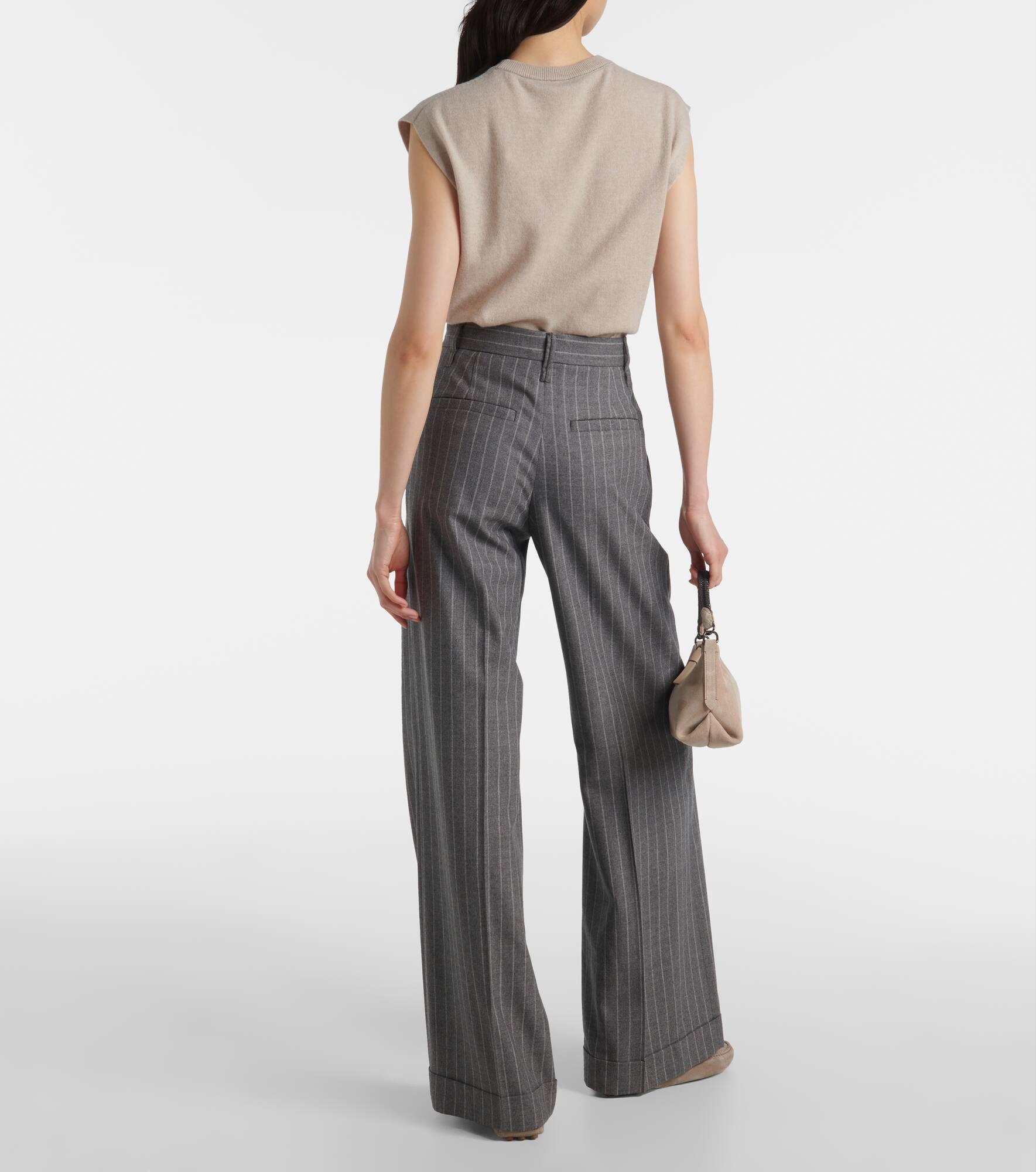 Wide-leg virgin wool pants - 3