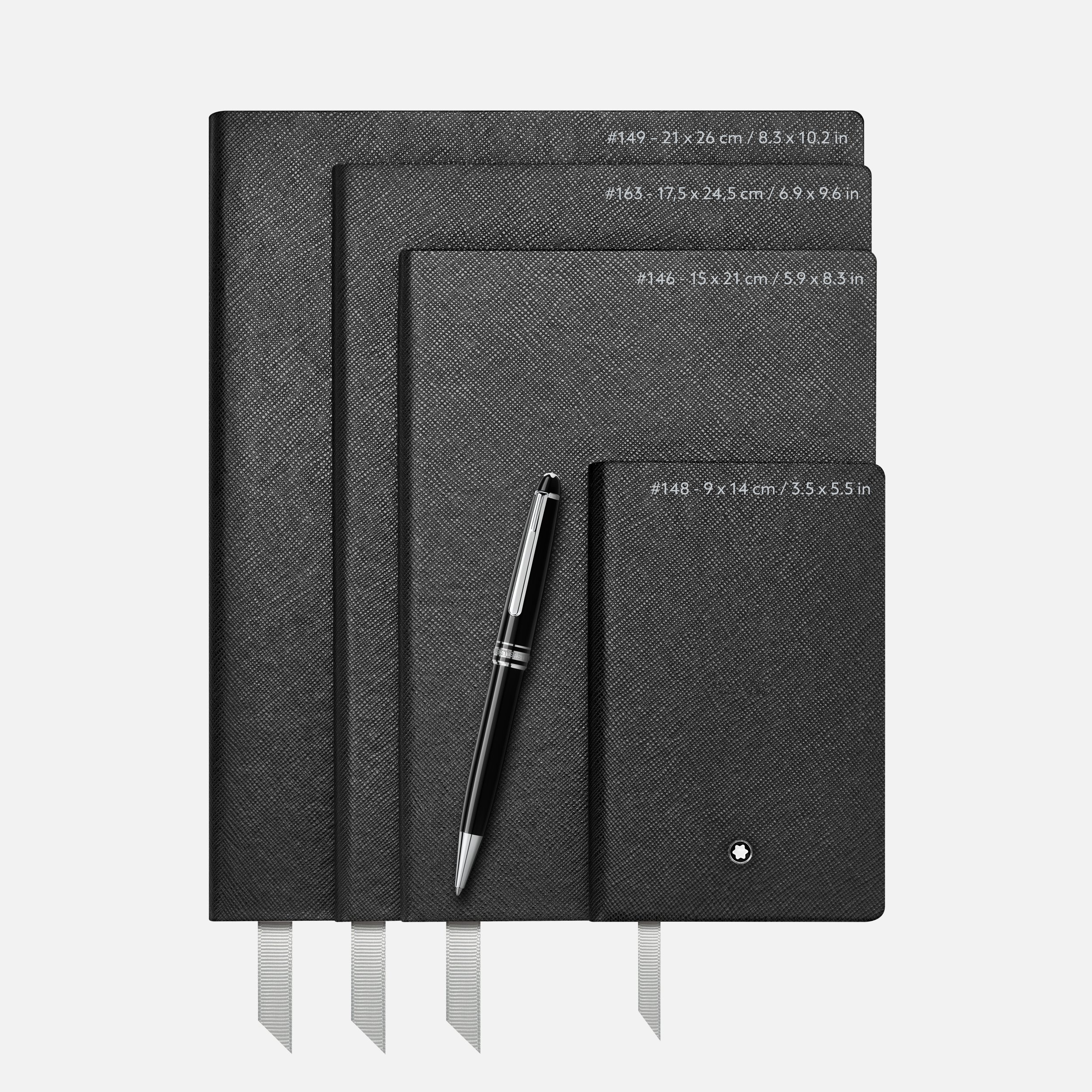 Montblanc Fine Stationery Notebook #148 Black, lined - 4