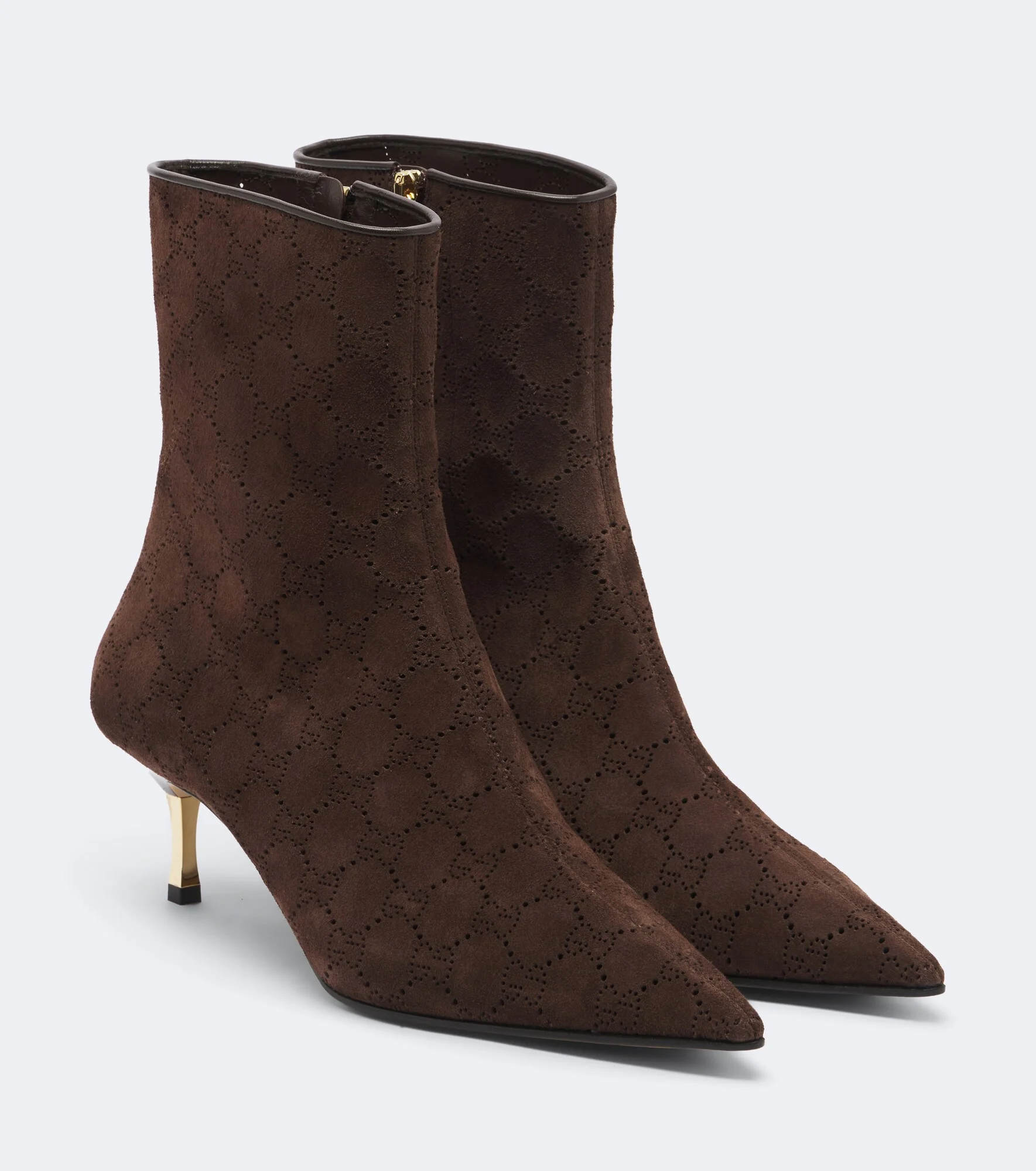 Bombshell GG laser-cut suede ankle boots - 1
