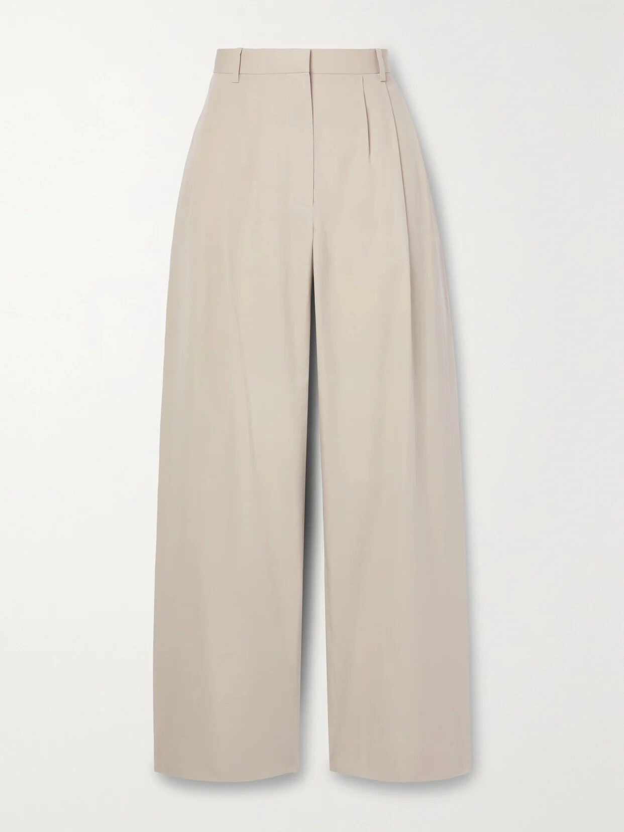 Bufus Pleated Cotton-poplin Straight-leg Pants - 1