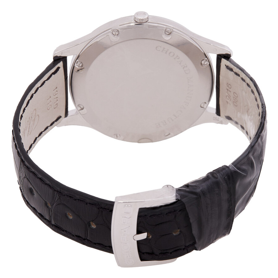 Chopard L.U.C Classic XP Black Dial White Gold Leather Men's Watch 161902-1001 - 3