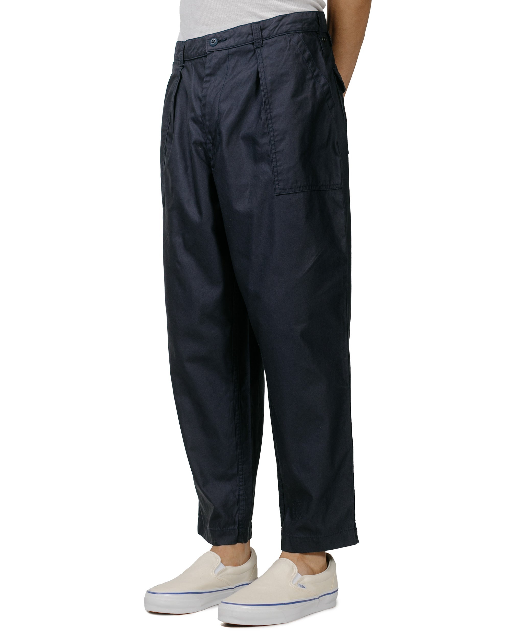 1Pleat Baker 80/3 Back Satin Navy - 2