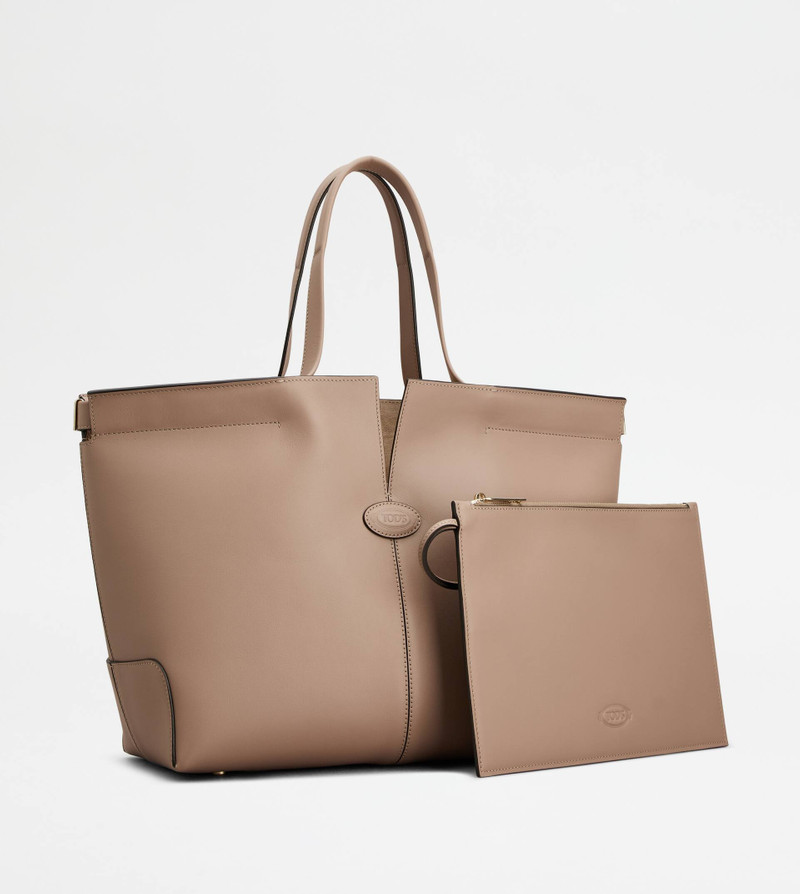 TOD'S DI BAG FOLIO IN LEATHER MEDIUM-SMALL - BEIGE 3