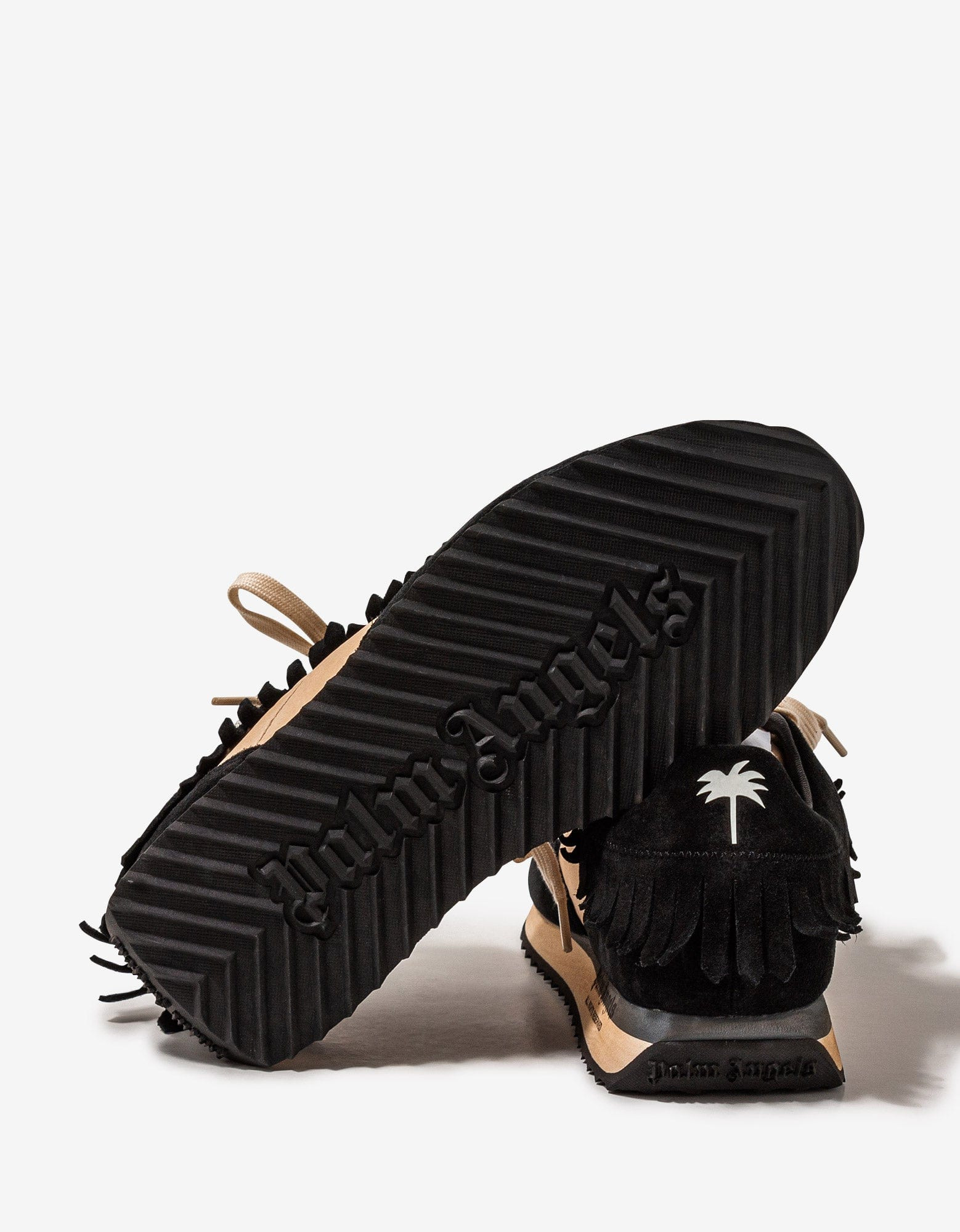 Palm Angels Black Fringe Runner Trainers - 3