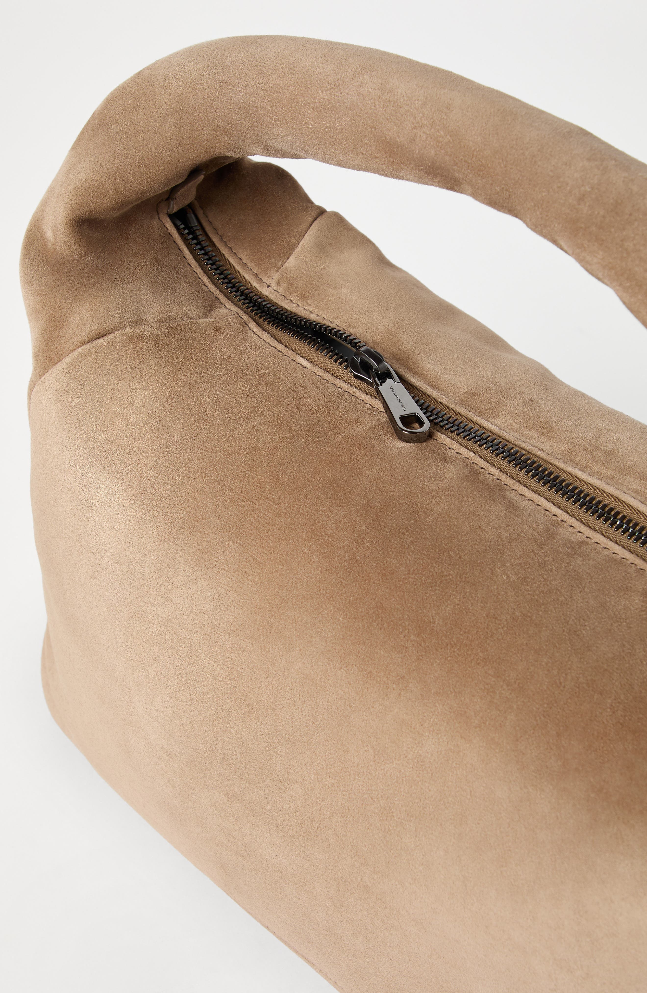 Brunello Cucinelli Suede BC Duo Hobo bag in Light Brown at Nordstrom - 4