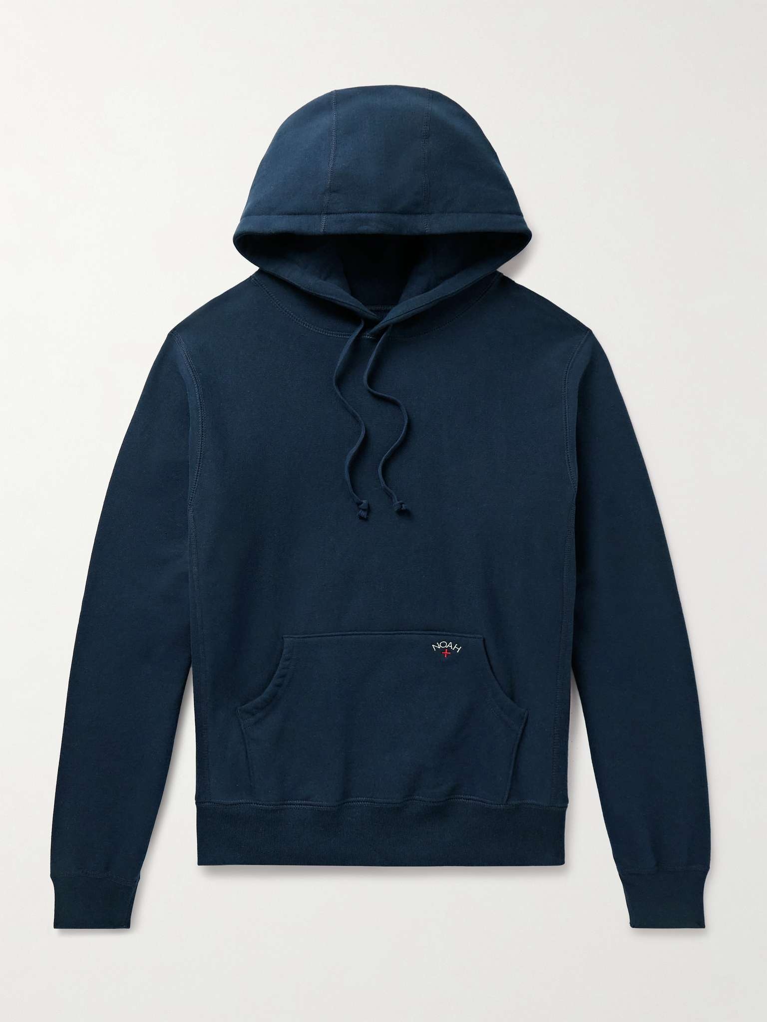 Logo-Embroidered Cotton-Jersey Hoodie - 1