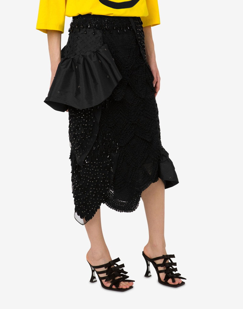 Moschino EMBROIDERED SILK ORGANZA SKIRT outlook