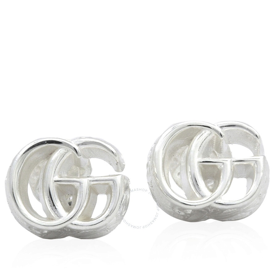 GUCCI Sterling Silver GG Marmont Logo Earrings - YBD770758001 - 1