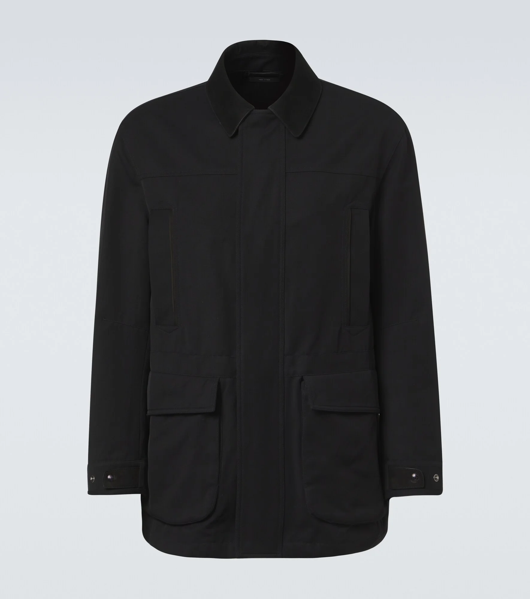 Cotton and silk twill field jacket - 1