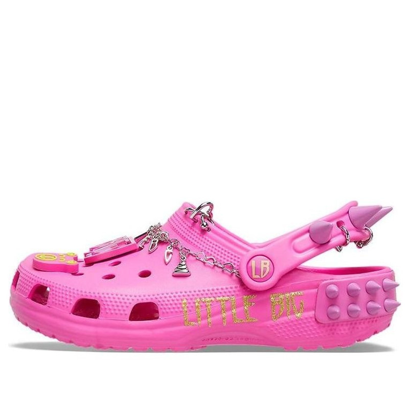 (WMNS) LittleBig x Crocs Classic Clog Sandals Unisex Pink 207546-6QQ - 1