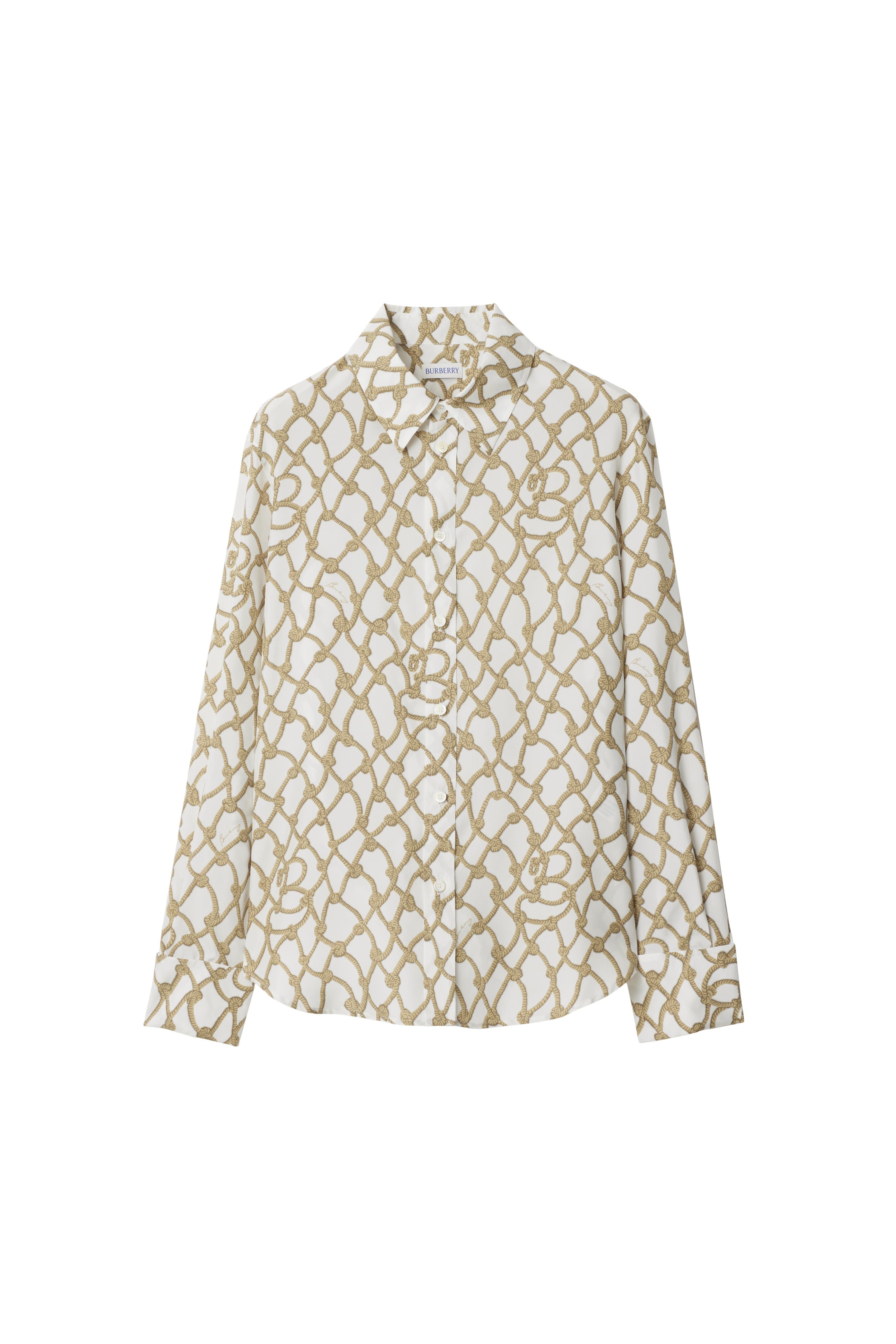 burberry Knot Silk Shirt in Thatch at Nordstrom - 2