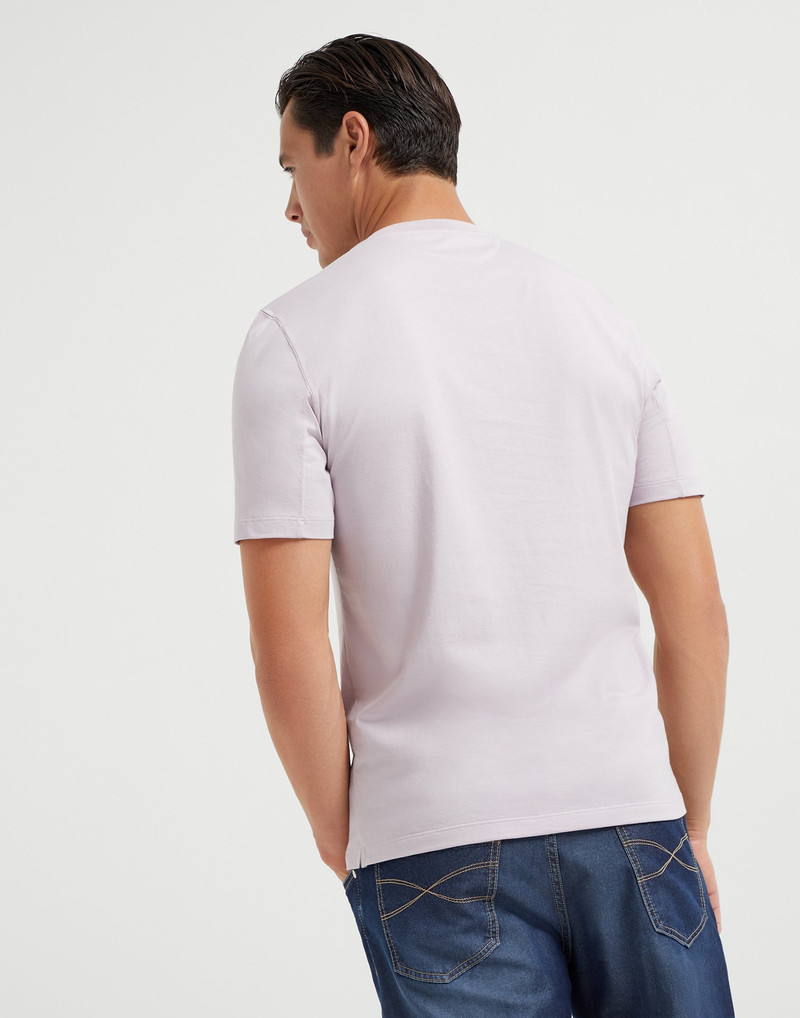 Brunello Cucinelli Cotton jersey crew neck T-shirt with logo outlook