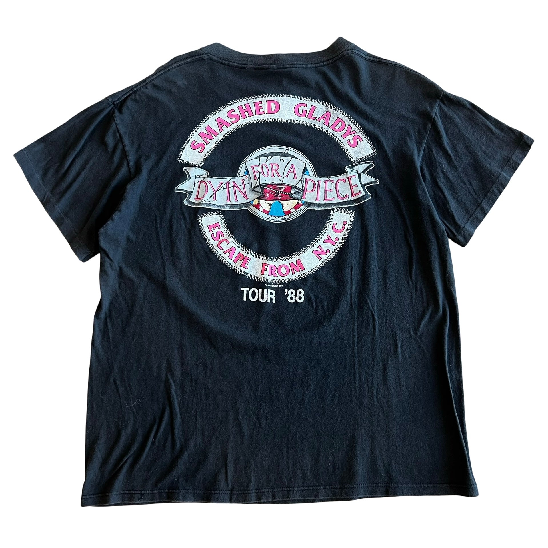 Final Blow - Vintage Smashed Gladys Dyin For a Piece Tour 1988 T-Shirt SZ XL - 5