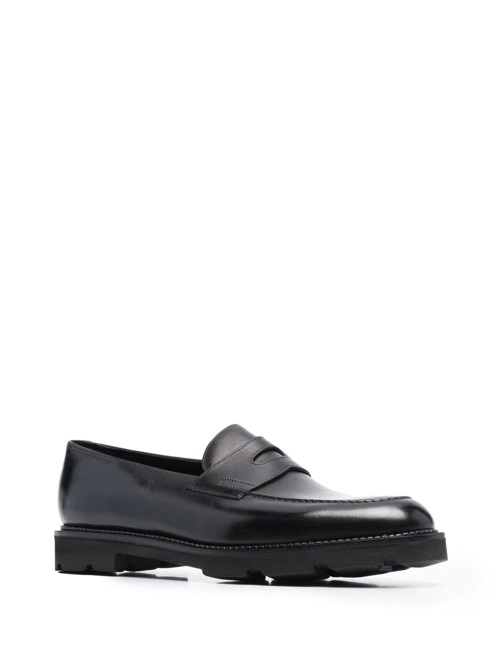 slip-on leather loafers - 2