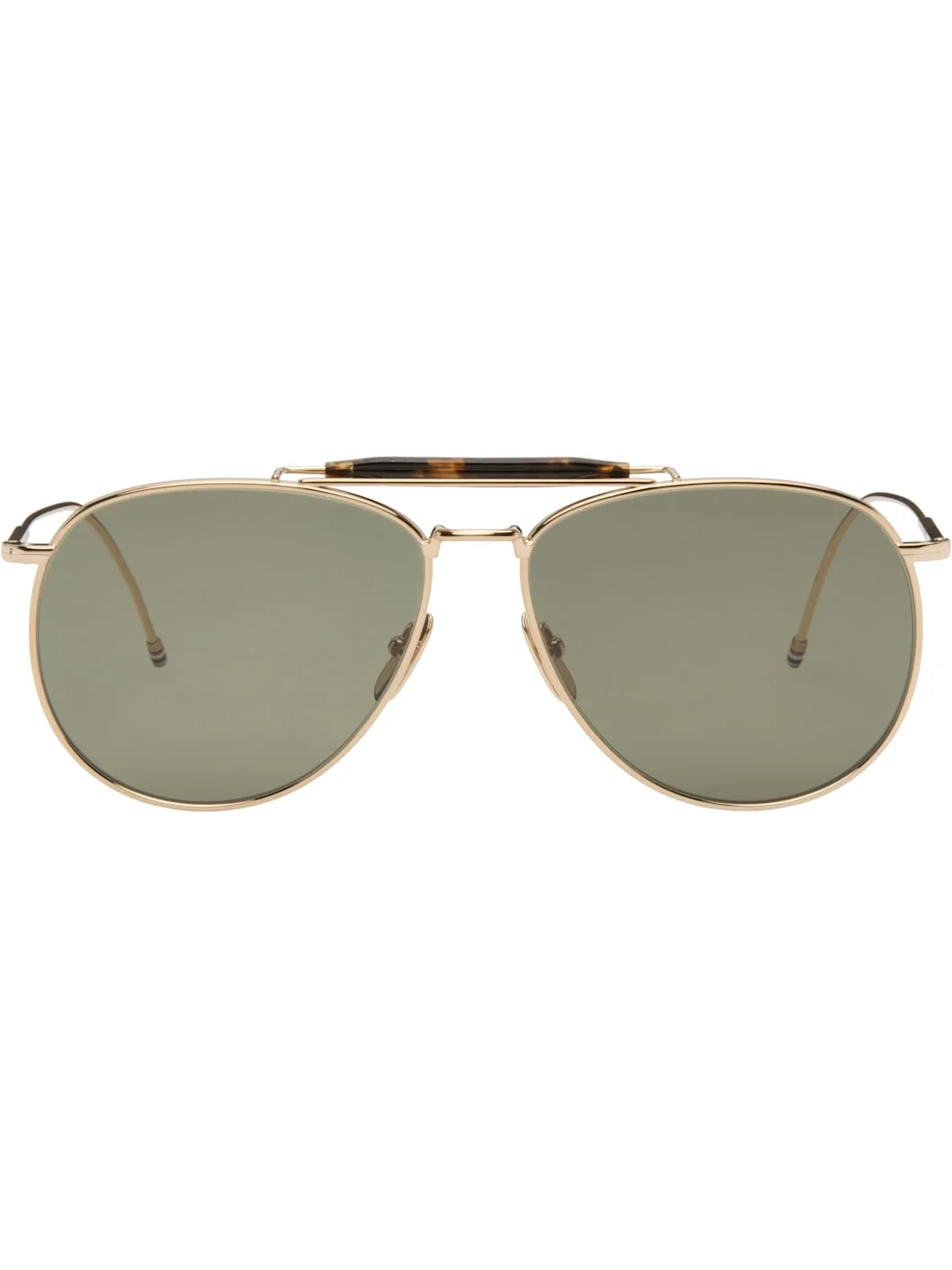 Gold Aviator Sunglasses - 1