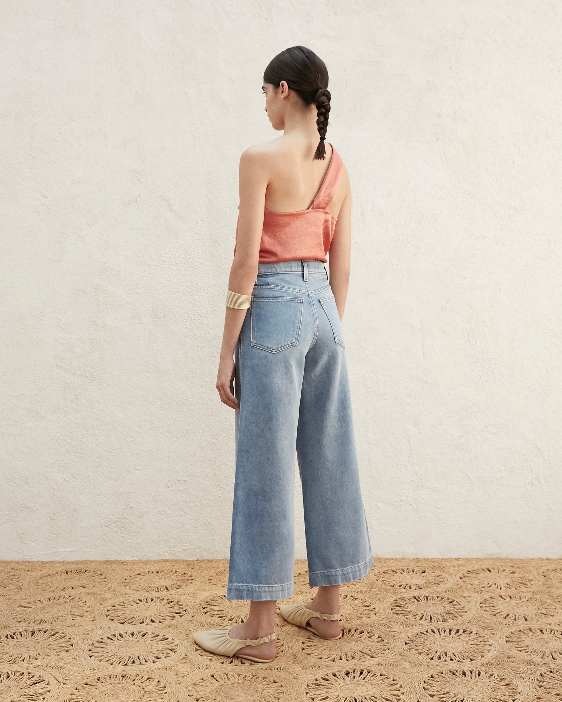 Wide Leg High Rise Jeans - 4