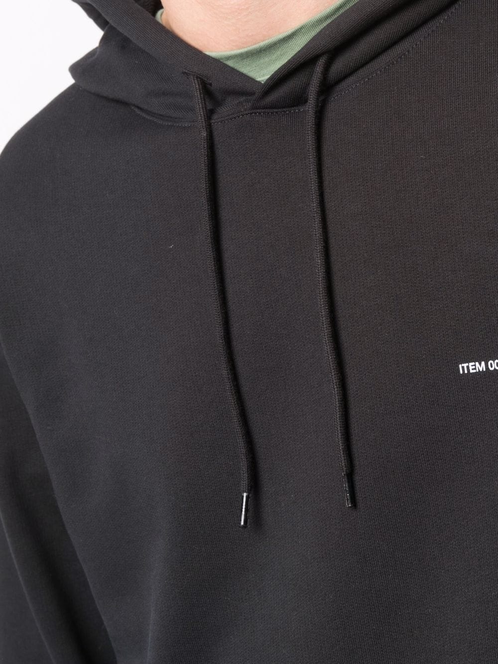 logo-print cotton drawstring hoodie - 5
