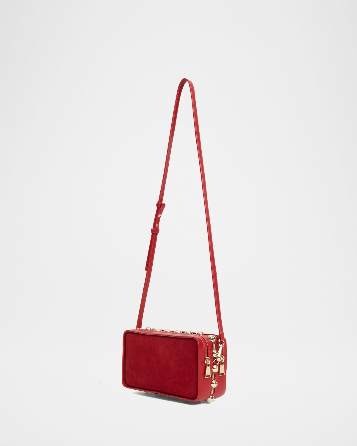 Amaya Studded Suede & Leather Camera Bag - 4