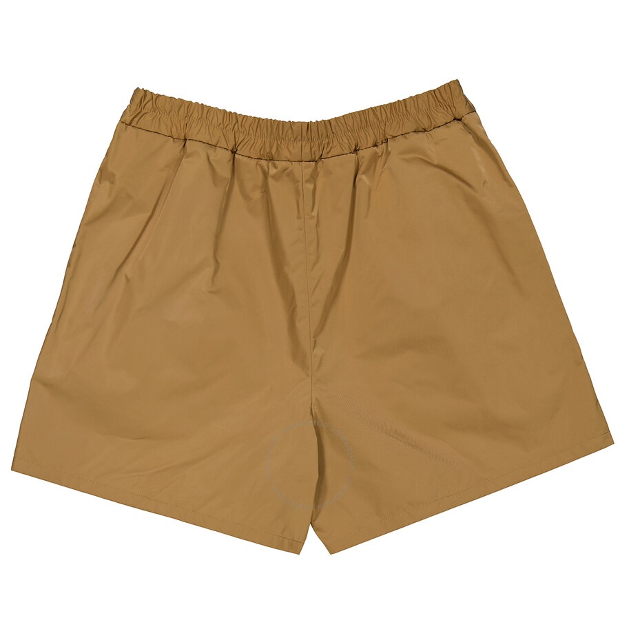 Moncler Ladies Tan Gabardine High-Waisted Drawstring Shorts - 2
