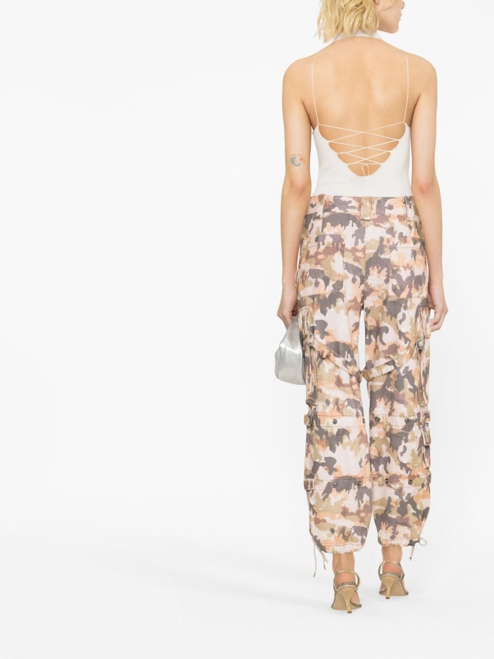 Elore abstract-print cotton trousers - 3