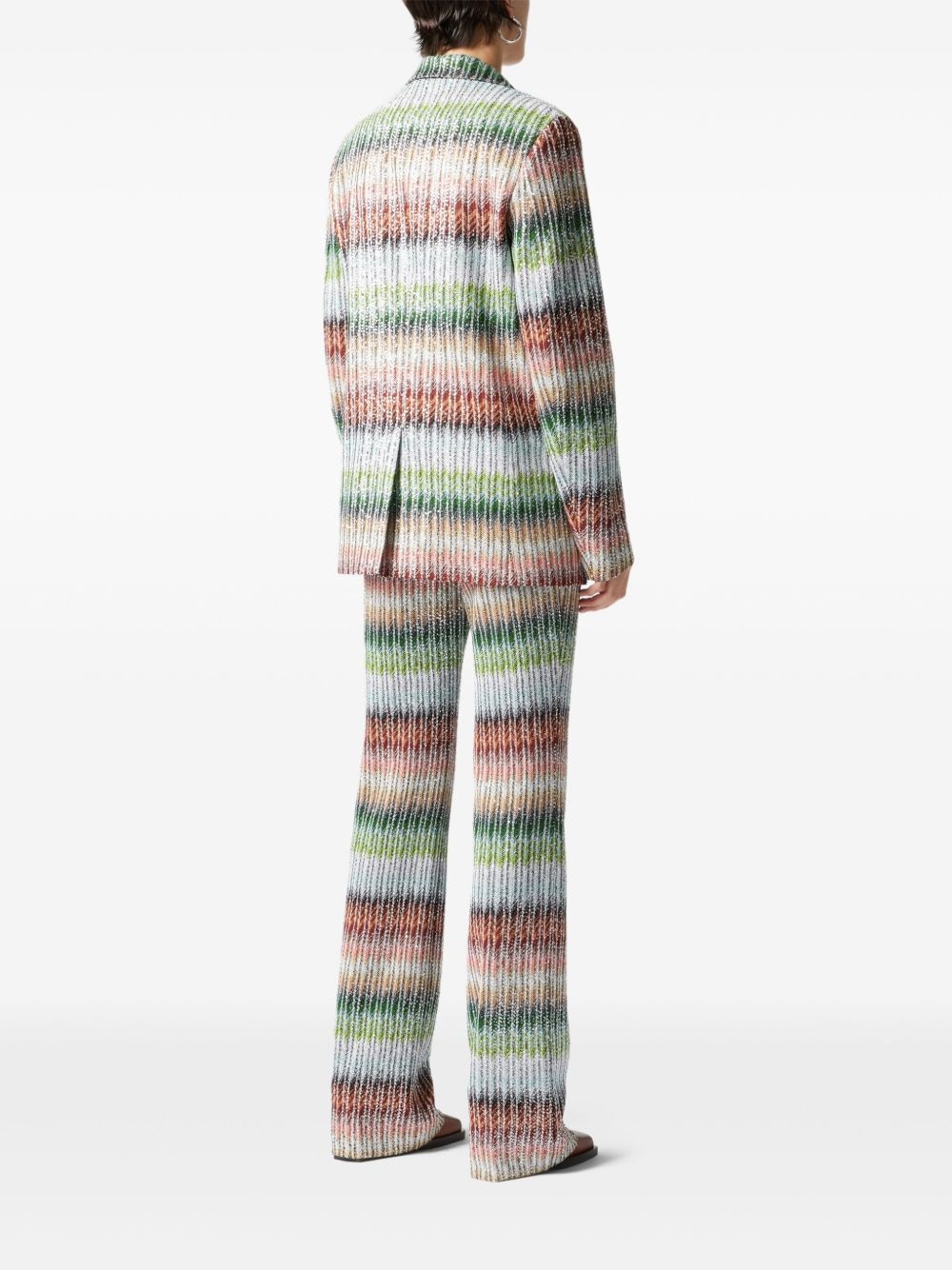 zigzag-woven blazer - 3