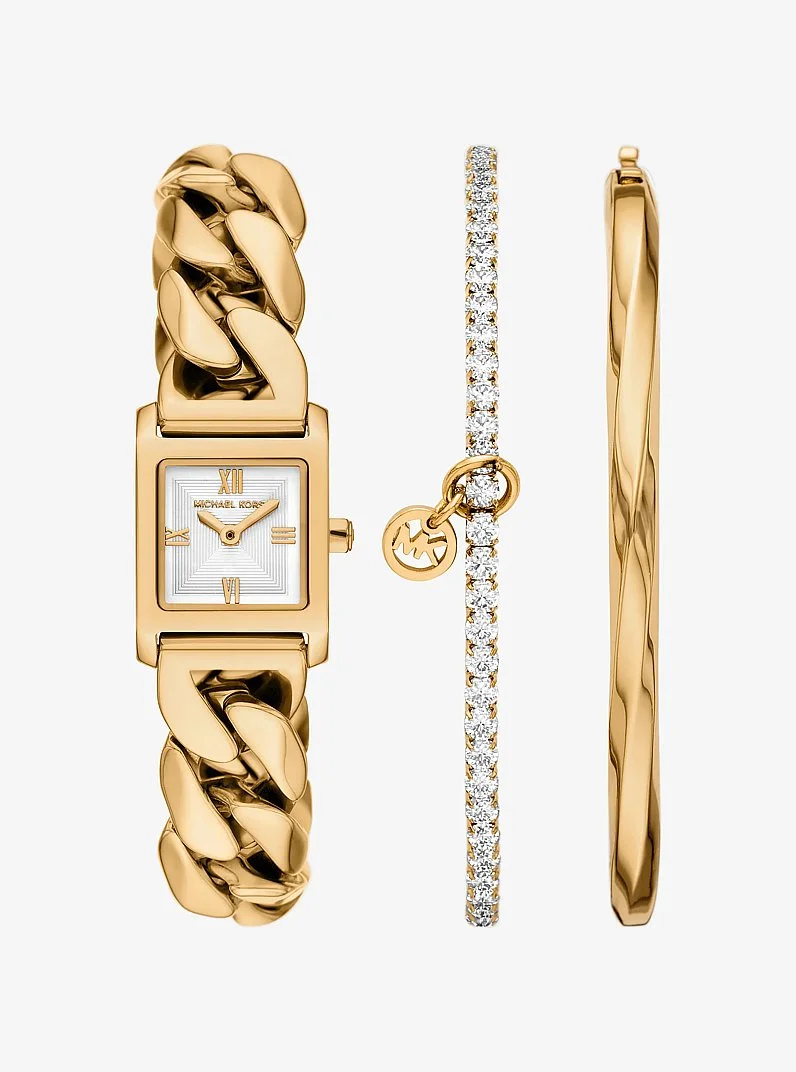 Micro Georgie Gold-Tone Watch and Jewelry Gift Set - 1