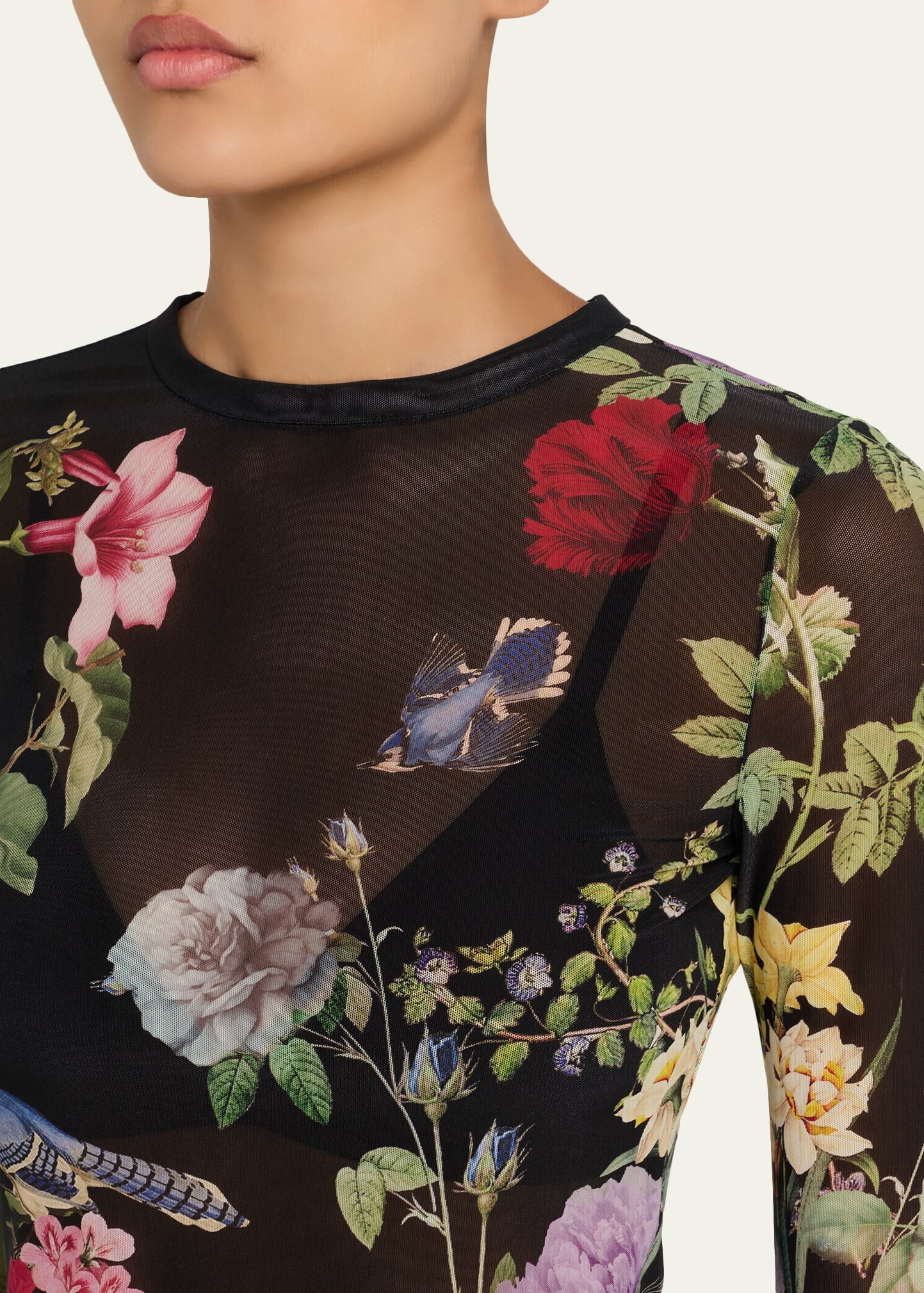 Delaina Venus Love Mesh Crop Top - 5