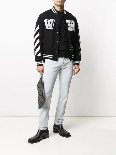 Off-White monogram-print bomber jacket outlook